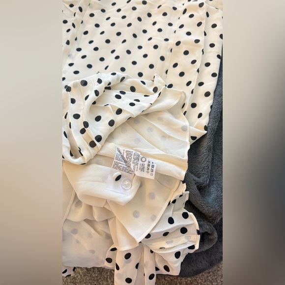 Reformation Cream and Black Polka Dot Midi Dress - Picture 14 of 16